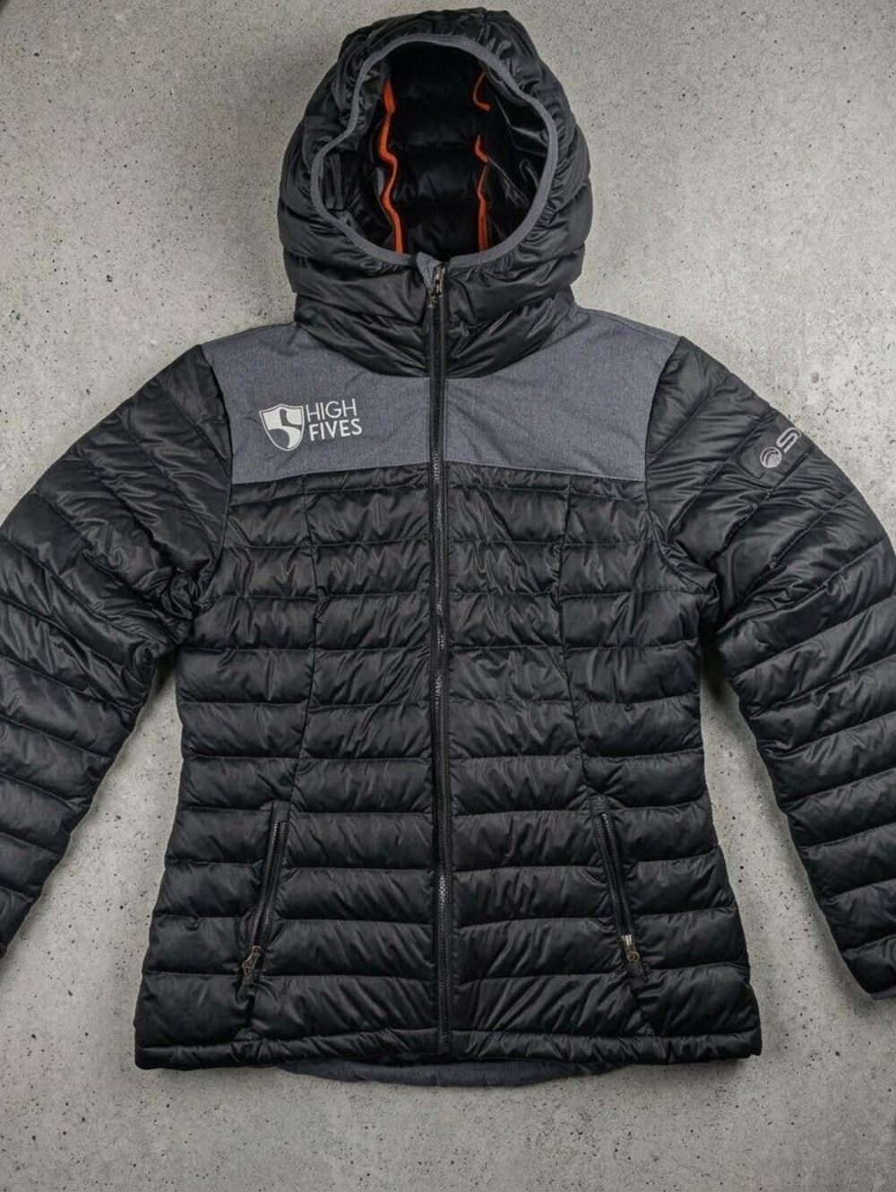 SYNC Performance Womens L Down Puffer Jacket Black Skicore High Fives Ski